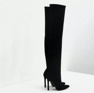 Zara thigh high suede boots- price firm